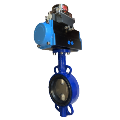 Butterfly Valve With Spring Return Actuator And Switchbox
